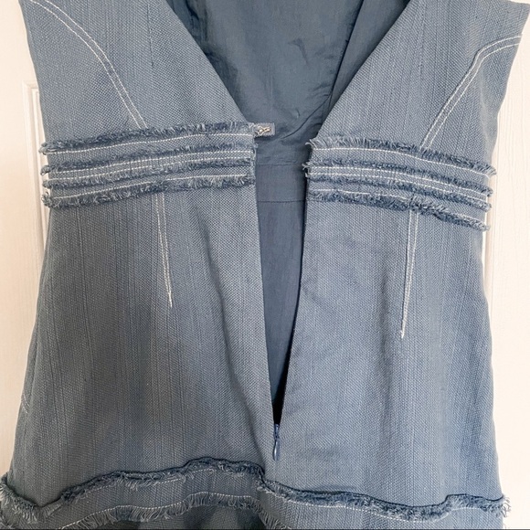 Alexis Denim Judith Dress Shell Blue Linen Sleeveless Mini S - Picture 11 of 14